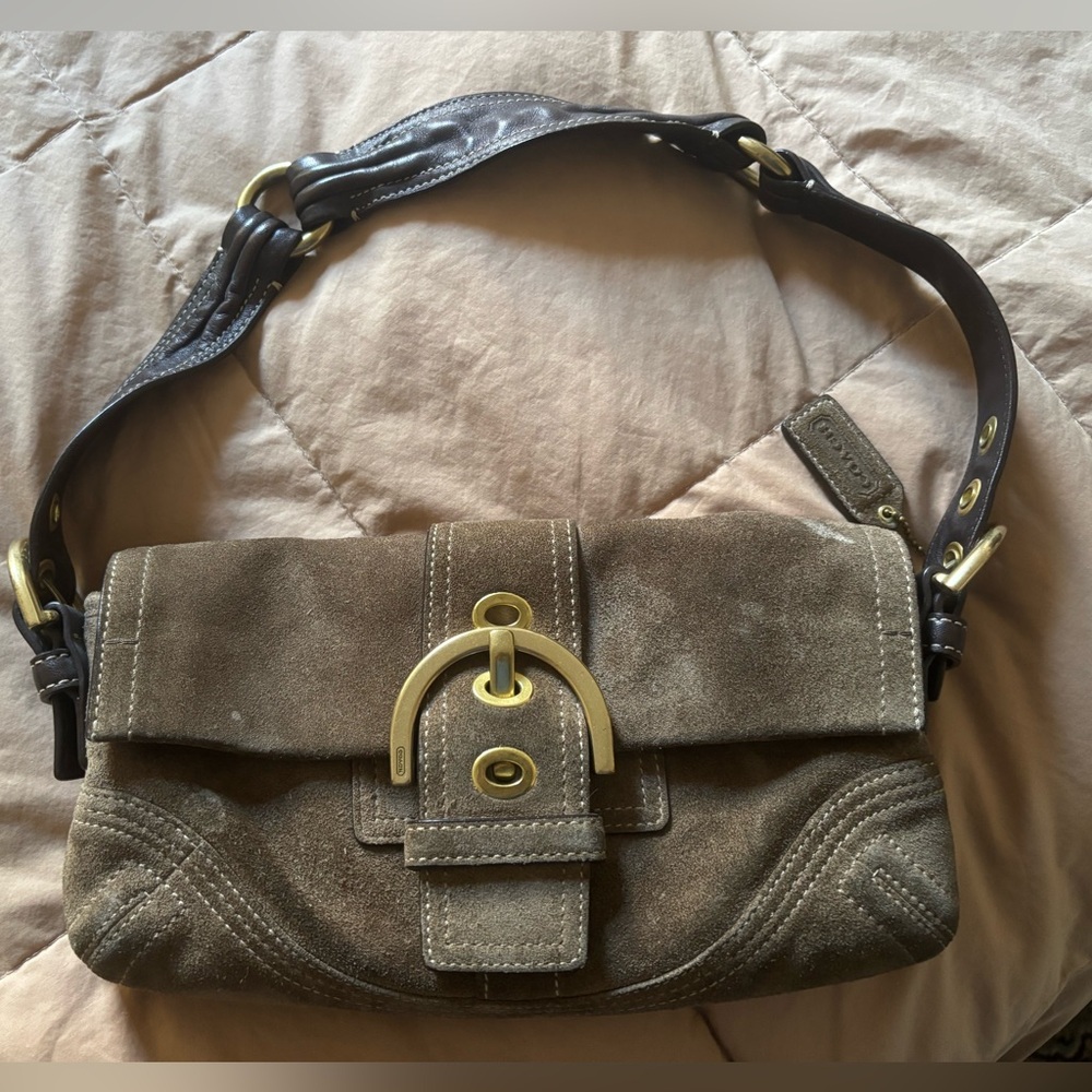 Coach 1941 Vintage Y2K Brown Leather suede Shoulder Bag. Great condition.